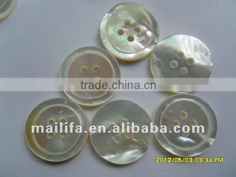 White MOP Shell Button