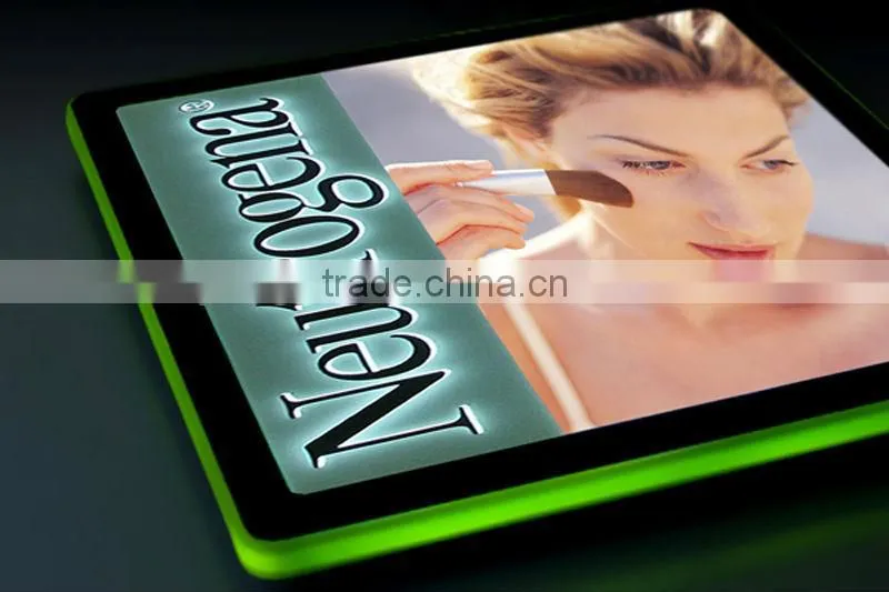 black aluminum led magnetic photo frame