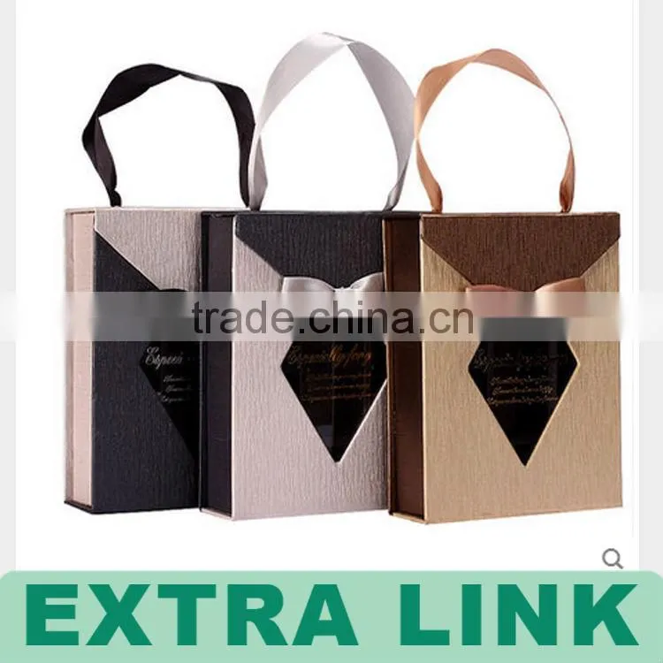 Good quality wedding 300g art card paper box packaging for candy with handle