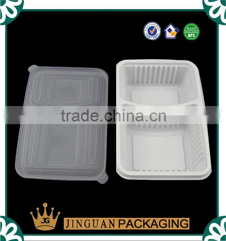 Eco- Friendly Disposable Custom Plastic Blister Take Away Fast Food Packaging With Clear PP