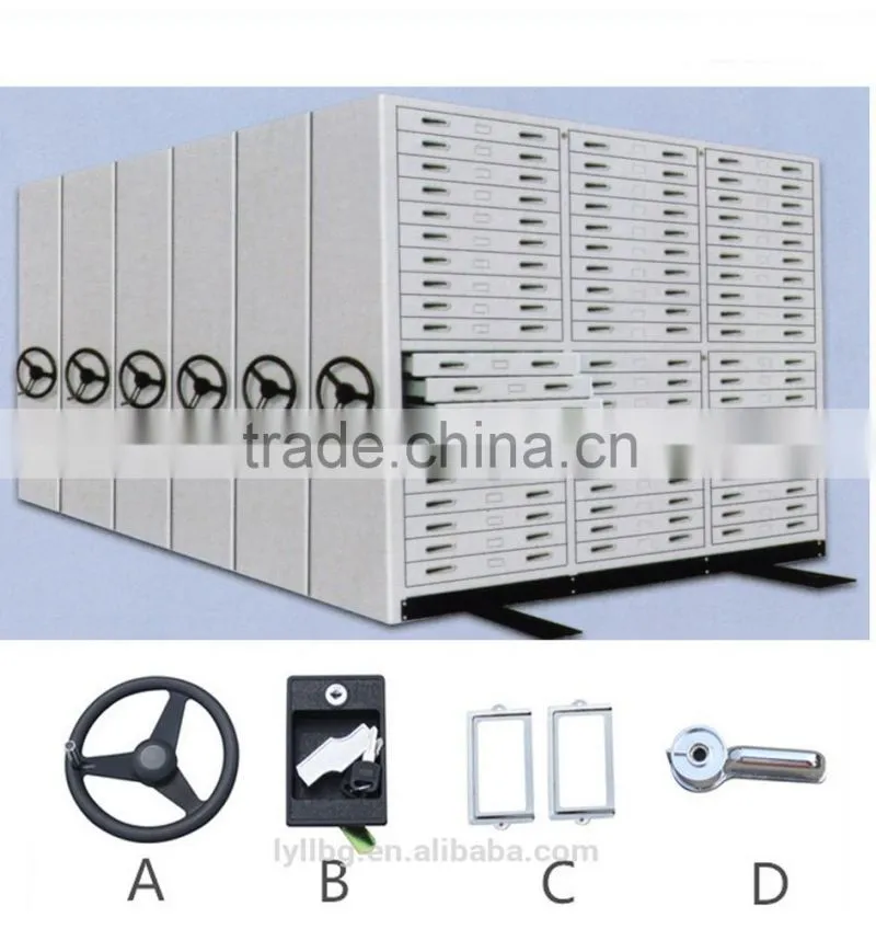 Factory Directly Library Furniture Metal Mass Shelves for Maps and Filings