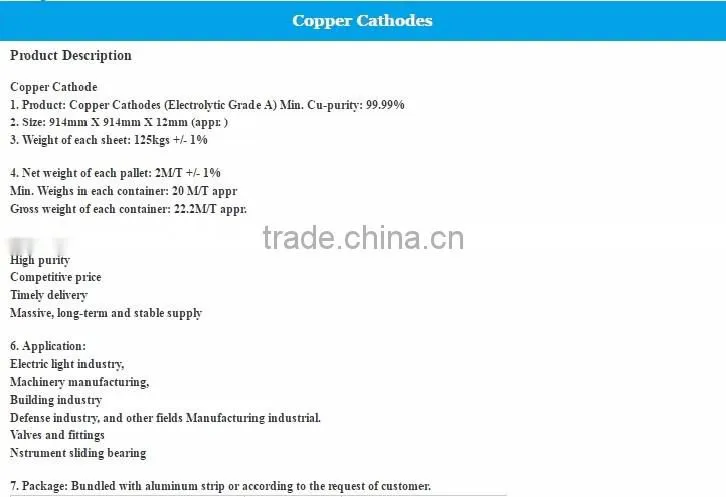 Copper Sheet and copper plate
