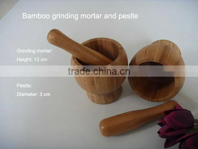 Bamboo mortar and pestle
