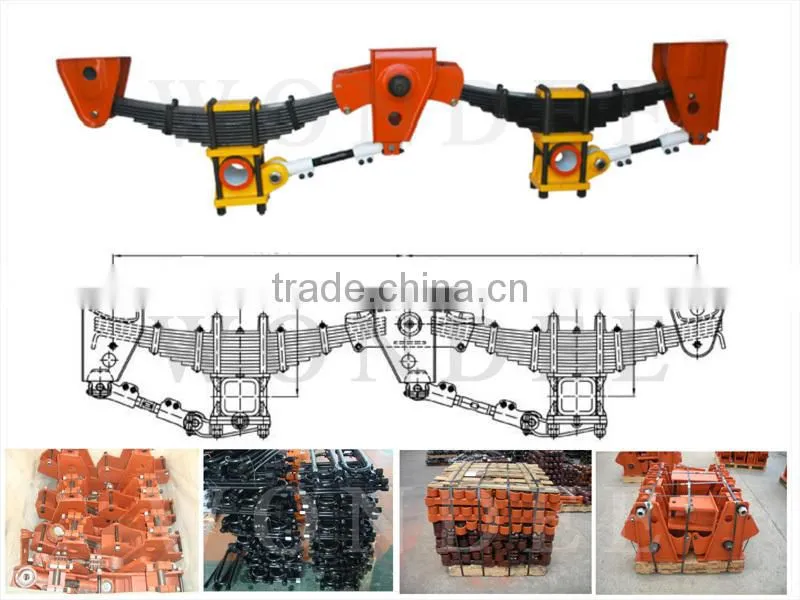 2 Axle Trailer China Fuwa Mechanical Suspension for Sale