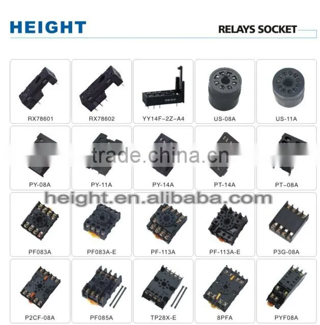 HEIGHT Hot Sale PX78703 Relay Socket /17 pin Relay Socket/general relay socket with High Quality Factory Price