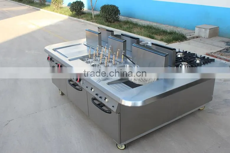 With Electric Oven 4 Burner Gas Cooker Cabinet Gas Stove