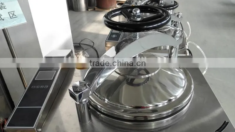 Fully automatic vacuum vertical steam autoclave with sliding door