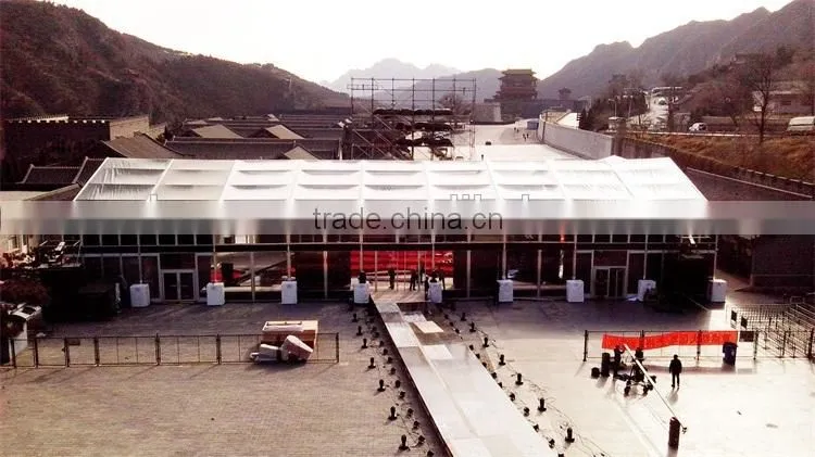 High quality Strong aluminium structure glass black display tents for sale