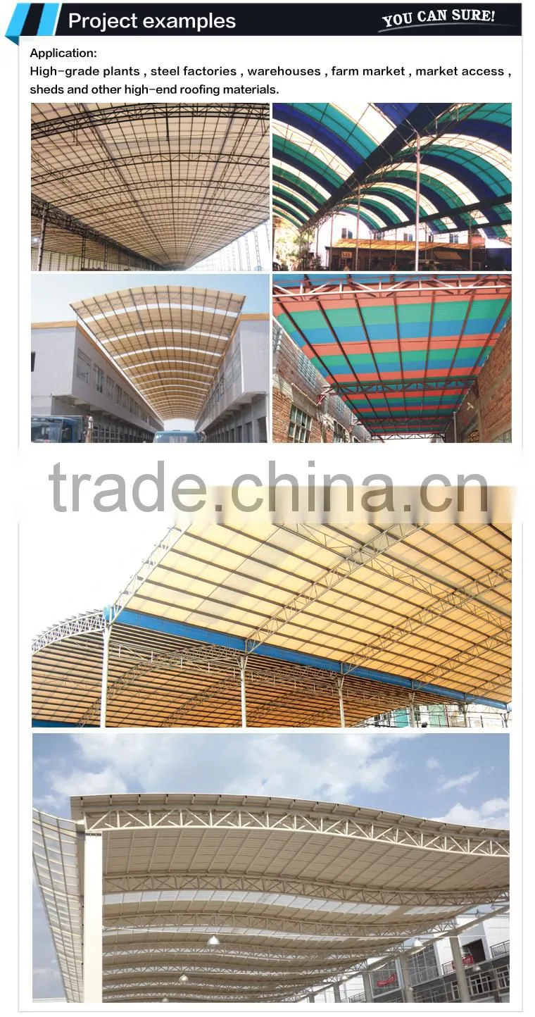 prevalent high quality good anticorrosive plastic roof sheets