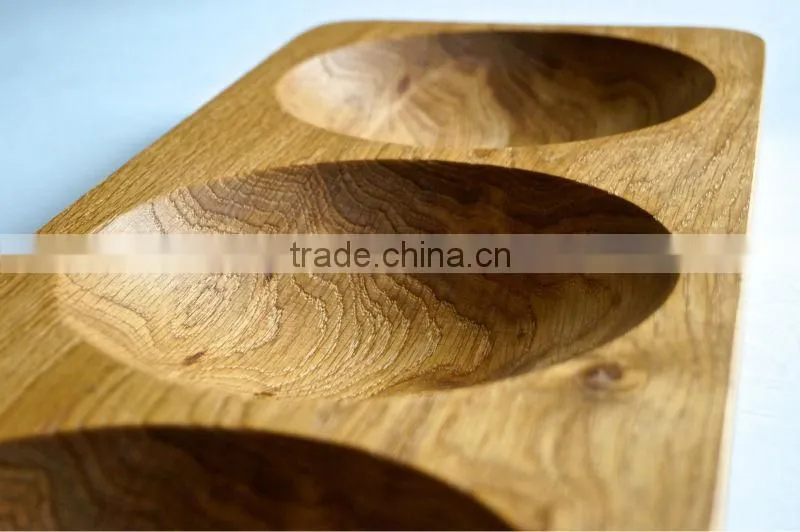 Wooden Serving Tray Oak Fruit Tray Dessert Plate