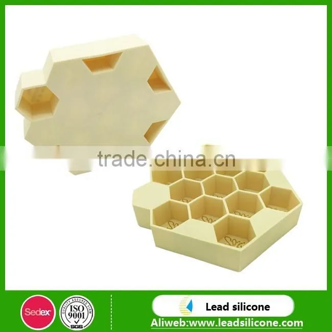Wholesale Honeycomb Shape Silicone Ice Cube Tray ,Bee's Nest Silicone Ice Cube Tray Mold