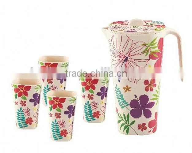 printing bamboo drinkware set