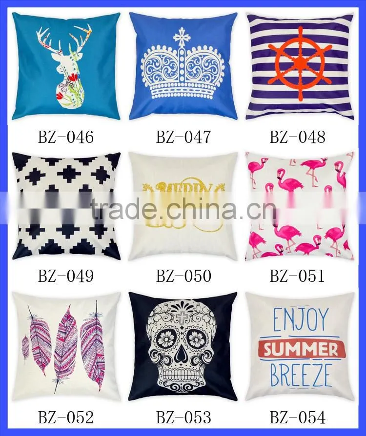 Decorative Pillowcase Cotton Linen Home Cushion Cover Throw Sofa Bed Car Pillows