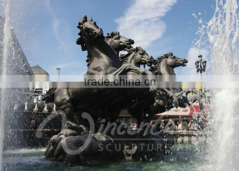 large outdoor copper sculptures metal bronze horse fountain