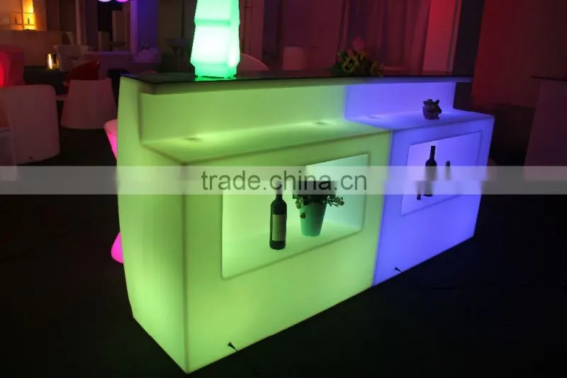 modern popular LED drink bar counter with IR remote control