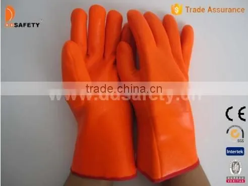 DDSAFETY 2017 Fluorescence Orange PVC Safety Glove