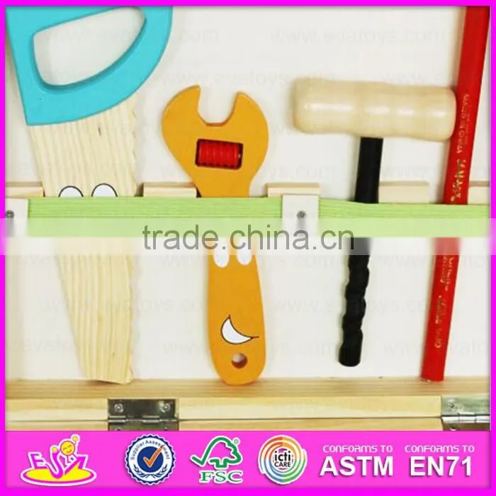 2016 new design children wood tool toy,top fashion baby wood tool toy,popular kids wood tool toy W03D065