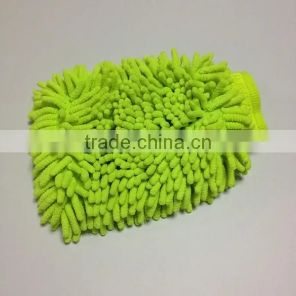 Customized Microfiber Wash Mitt , Chenille Mitt, Microfiber Car Wash Mitt