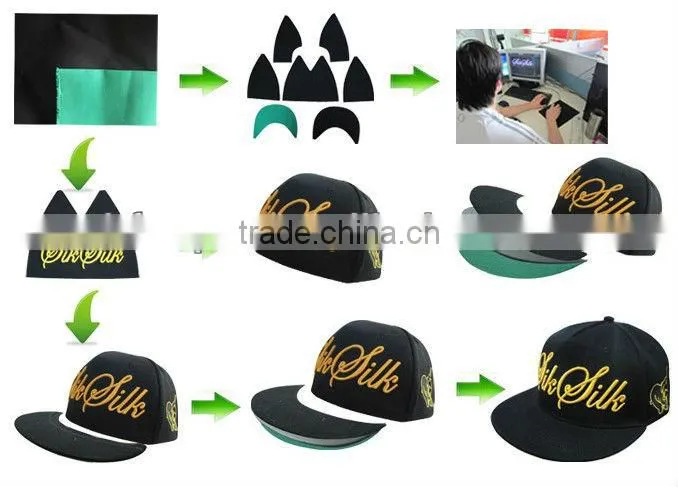 Metal plate custom flat brim snapback hat wholesale