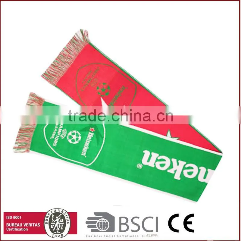Acrylic Knit Soccer scarves/Sports Scarf/stadium scarf