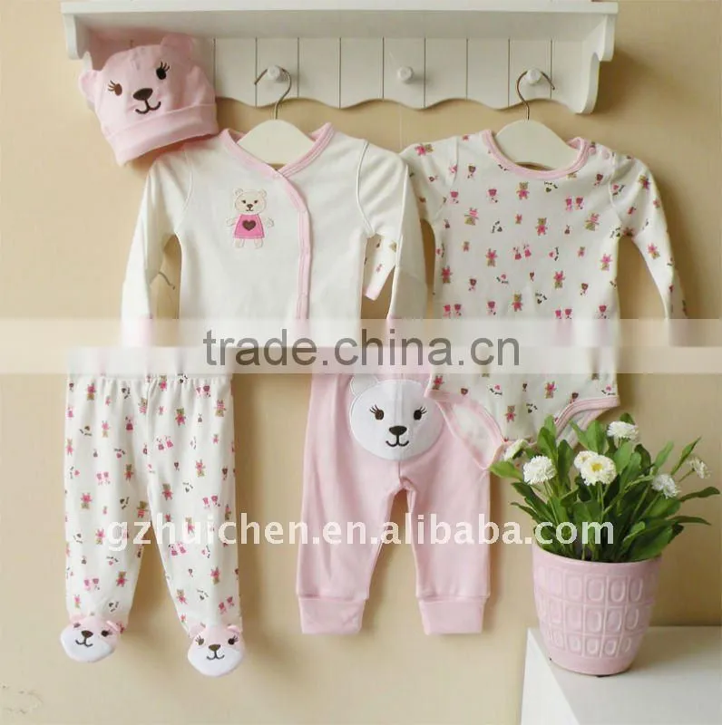 2011 autumn mom and bab baby clothing sets 100% cotton embroider new born suits