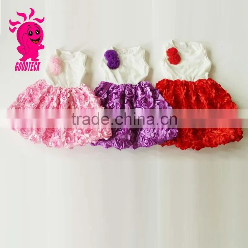 Fashion beautiful infant size babies dresses with flower infant party romper dress,flower girls party dresses