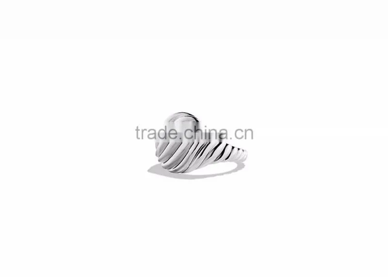 Rhodium Plated Plain Designer Ring