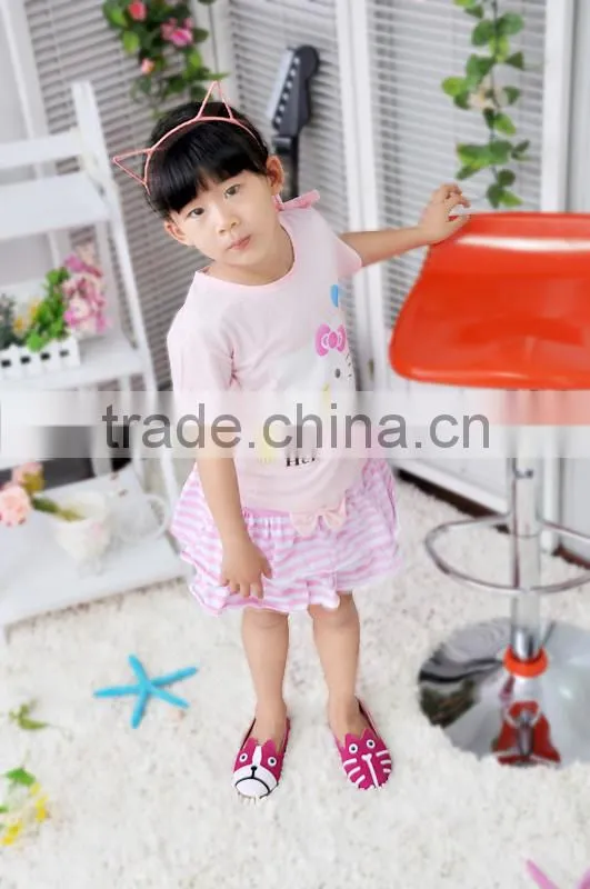2014 new summer girls clothing suits kids hello kitty outfits baby suits