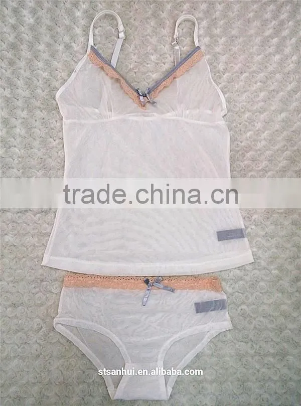 Ladies bulk camisole panty set top newest design low price