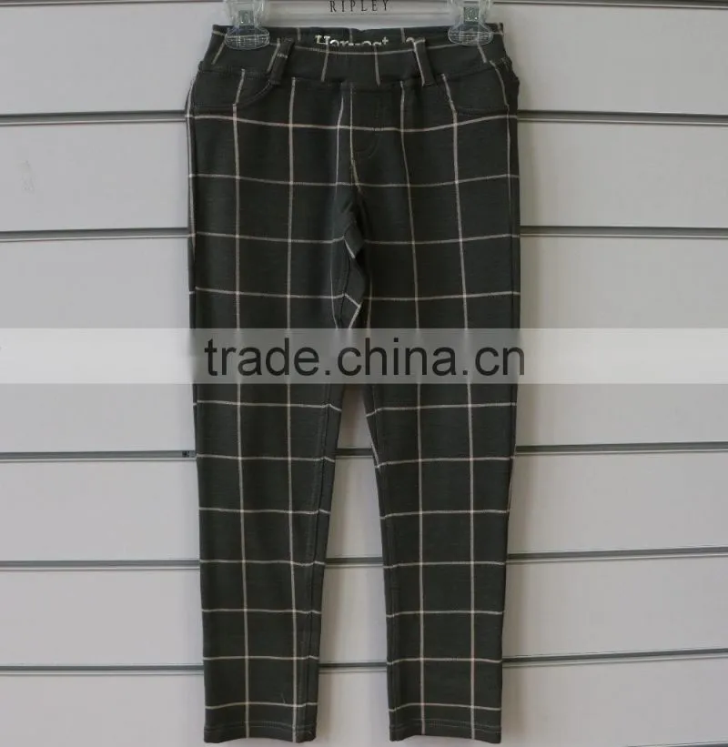 cotton spandex terry fabric children girl pants for outerwear