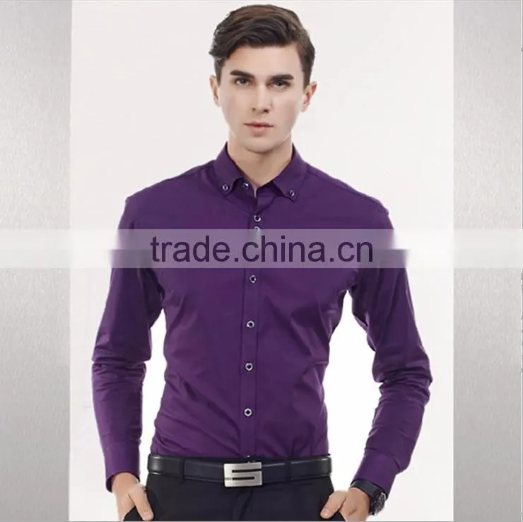 2015 alibaba top sale classic 100% cotton korean style slim fit mans long sleeve shirt for oem