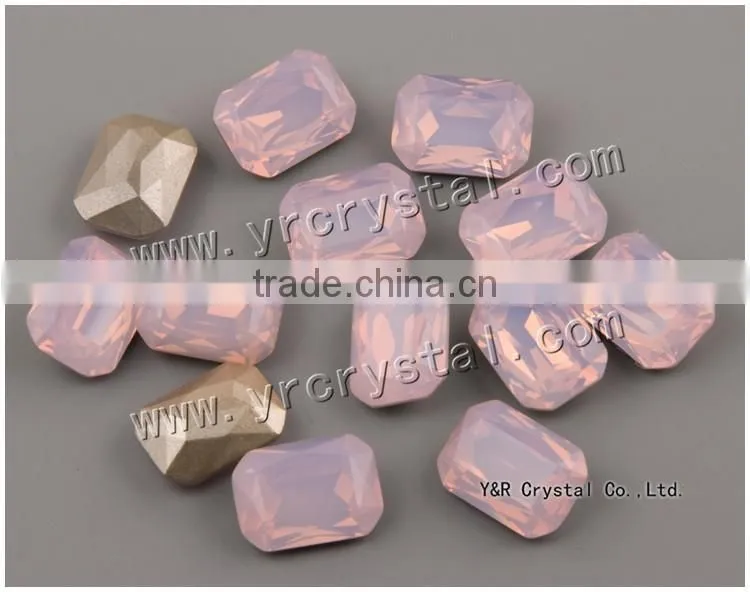 Rose water opal crystal beads octagon glass stones for jewelry beads accesories