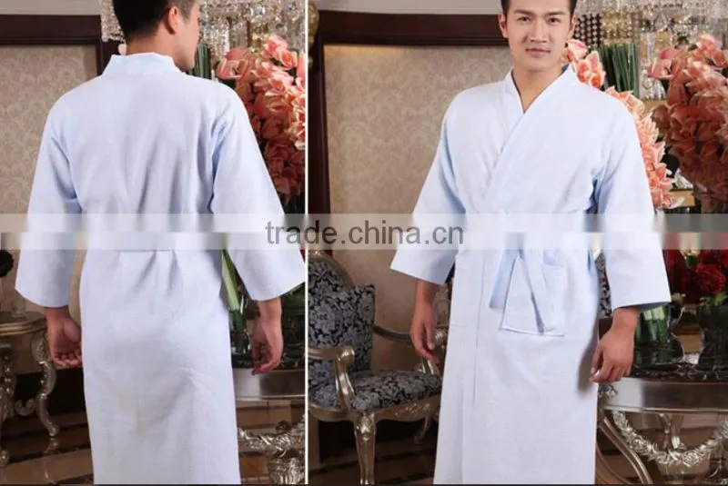 Comfortable and cheap waffle bathrobe for couple