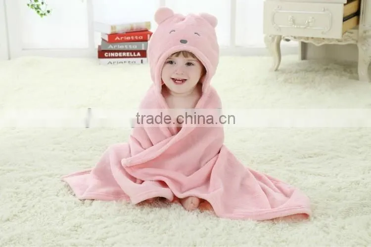 Animal hooded children blanket fleece super soft
