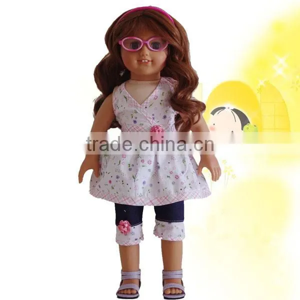 new product toy baby doll with glasses/18 inch doll/style doll