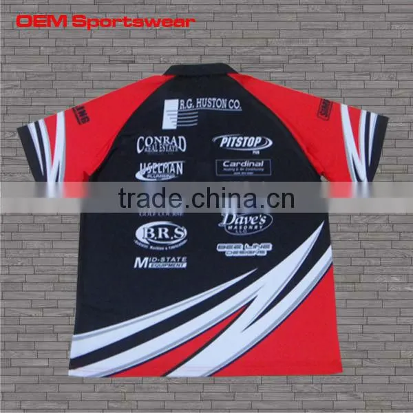 High quality printed racing pit crew shirt