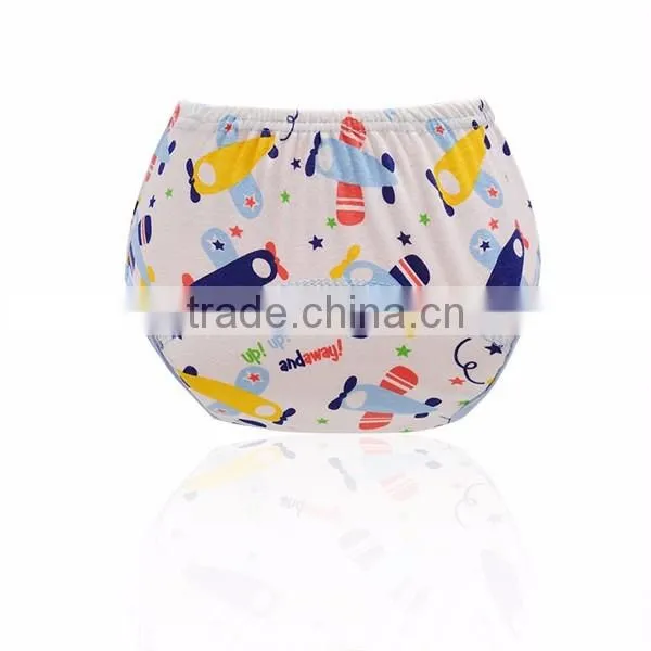 hot selling 7 designs leak-proof baby training pants full printed pure cotton baby cloth diaper