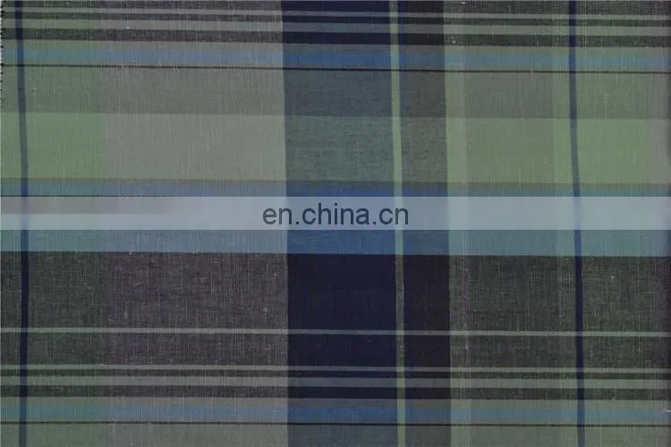 wholesale check linen cotton blend plaid fabric