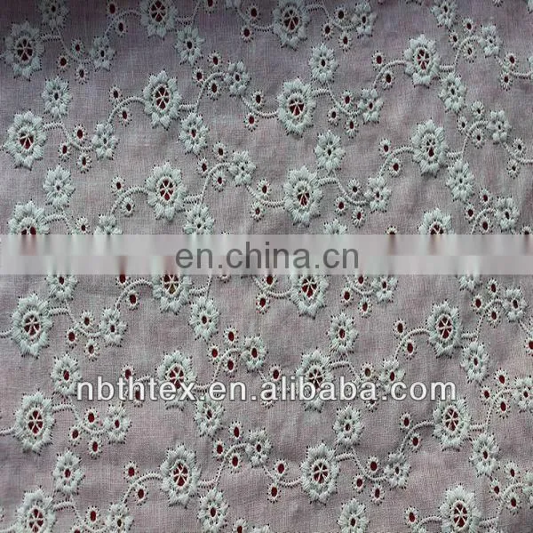 wholesale UK cotton eyelet embroidery fabric for summer dress