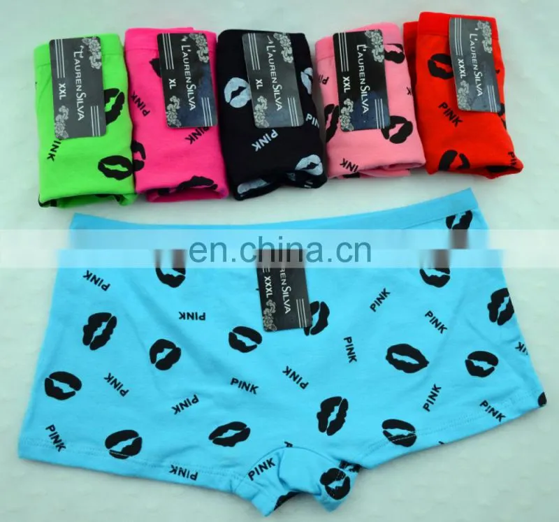 Cotton printed lady antibacterial underwear women panties