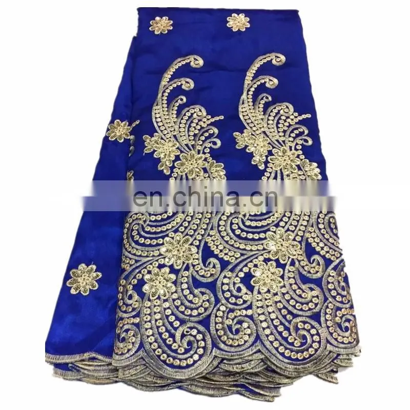 Guangzhou China Top Design George Lace Fabric Embroidery Lace with sequins K15120918