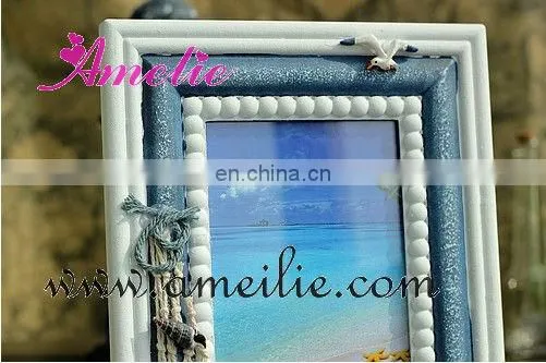 A0136 Mediterranean Style Blue color wholesale wooden picture frames