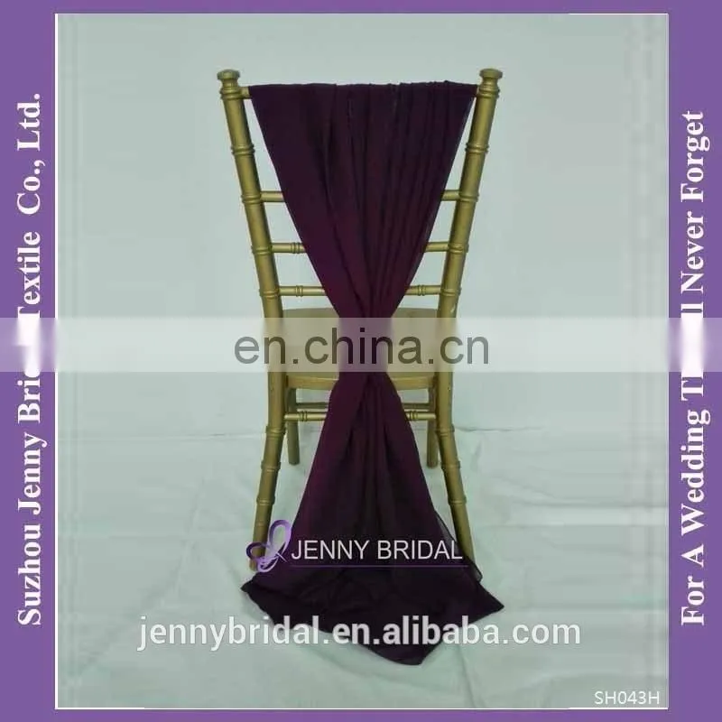 SH043N chiffon ruffle chair sash