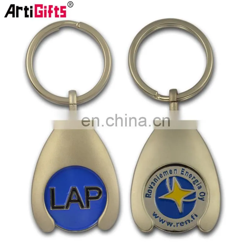 Metal car coin holder keychain