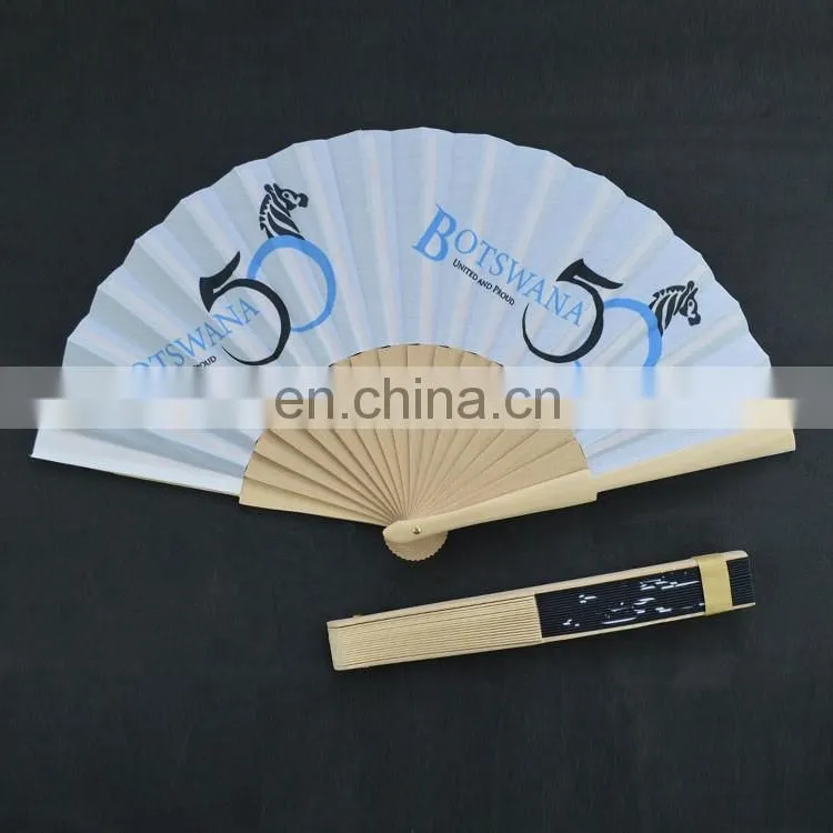 23cmL Personalized Spanish Wooden Hand Fans for event