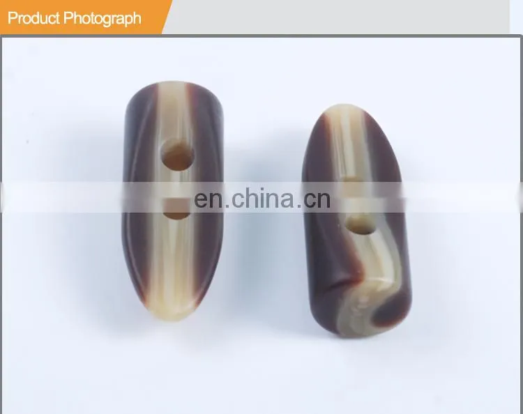 Fancy Resin Polyester Imitation Ox Horn Button BP40513