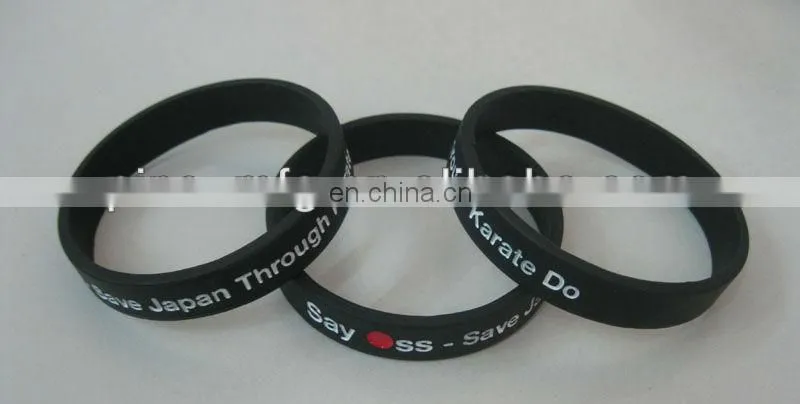 debossed full color silicone wristbands