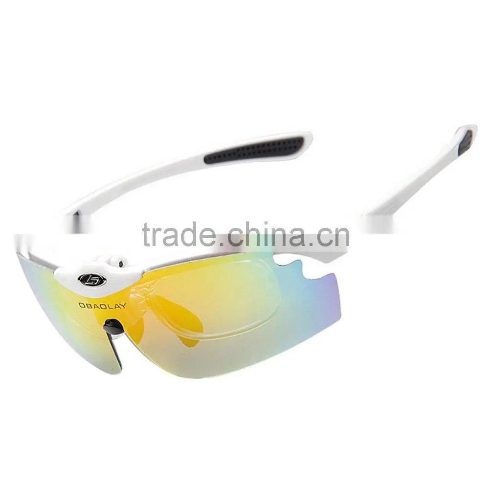 Polarized Anti-UV Cycling Glasses Sports Sunglasses 5 Exchangeable Lenses