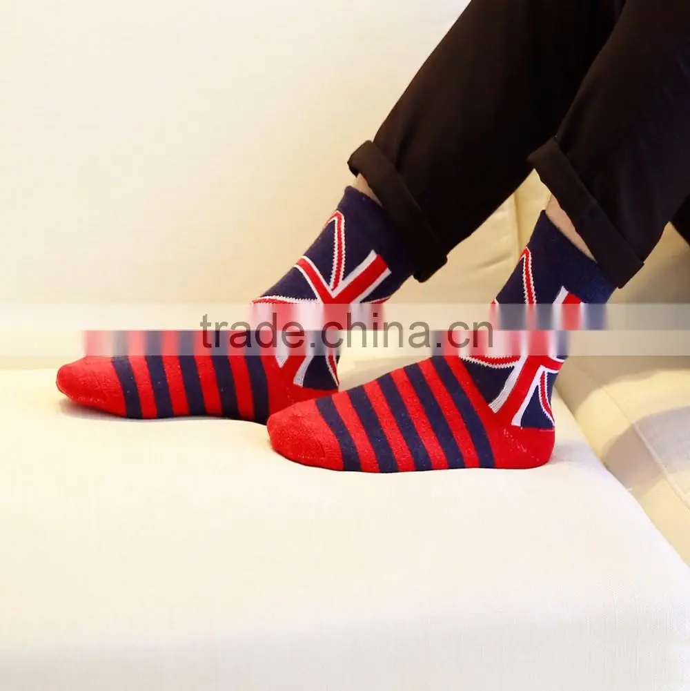 Newest Hot National Flag Colorful Customer Design tube men socks