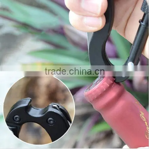 Multi Function Hiking Survival Rock Climbing Gear Knife Carabiner Tool